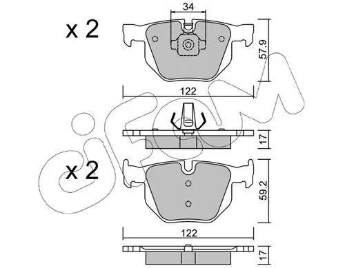 Handler.Part Brake pad set, disc brake CIFAM 8226444 1