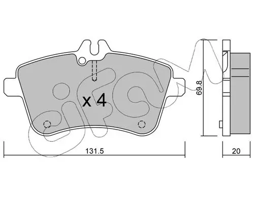 Handler.Part Brake pad set, disc brake CIFAM 8226470 1