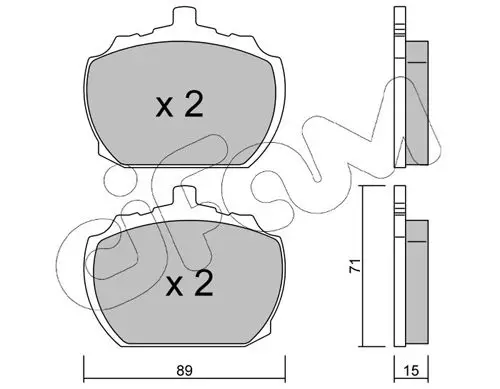 Handler.Part Brake pad set, disc brake CIFAM 8226780 1