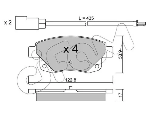 Handler.Part Brake pad set, disc brake CIFAM 8226810 1