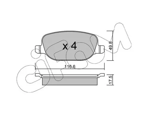 Handler.Part Brake pad set, disc brake CIFAM 8227040 1