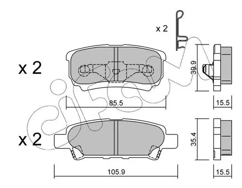 Handler.Part Brake pad set, disc brake CIFAM 8227370 1