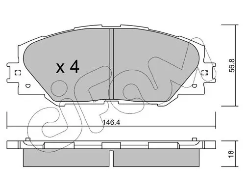 Handler.Part Brake pad set, disc brake CIFAM 8227480 1