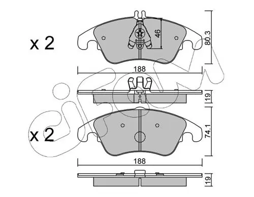 Handler.Part Brake pad set, disc brake CIFAM 8227752 1