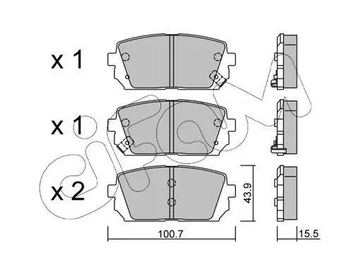 Handler.Part Brake pad set, disc brake CIFAM 8227840 1