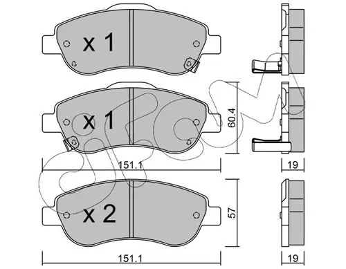 Handler.Part Brake pad set, disc brake CIFAM 8227890 1