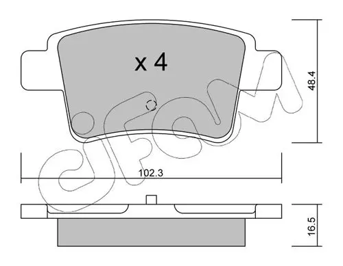 Handler.Part Brake pad set, disc brake CIFAM 8228010 1