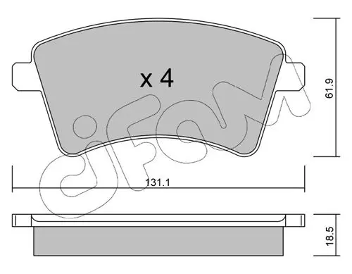 Handler.Part Brake pad set, disc brake CIFAM 8228120 1