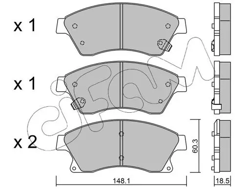 Handler.Part Brake pad set, disc brake CIFAM 8228380 1