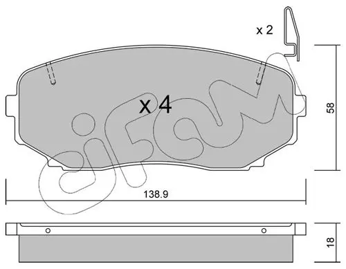 Handler.Part Brake pad set, disc brake CIFAM 8228720 1