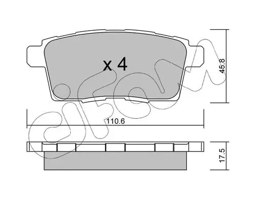 Handler.Part Brake pad set, disc brake CIFAM 8228730 1