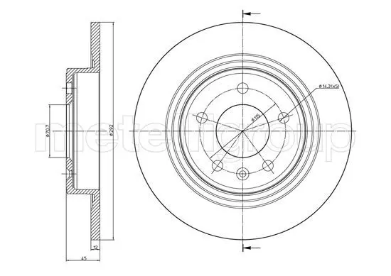 Handler.Part Brake disc CIFAM 8001004C 1