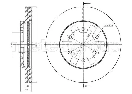 Handler.Part Brake disc CIFAM 8001616 1