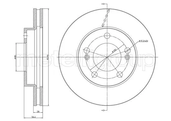 Handler.Part Brake disc CIFAM 8001645C 1