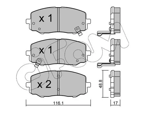 Handler.Part Brake pad set, disc brake CIFAM 8229120 1