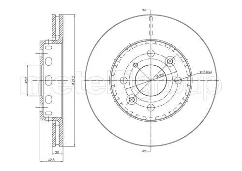 Handler.Part Brake disc CIFAM 800504 1