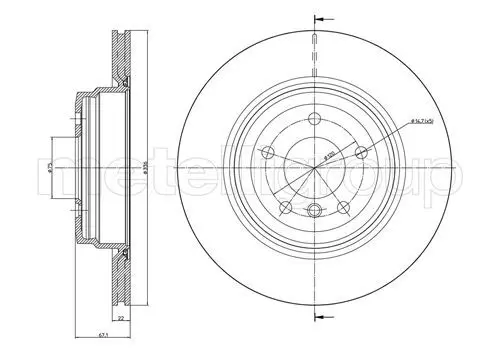 Handler.Part Brake disc CIFAM 800873C 1