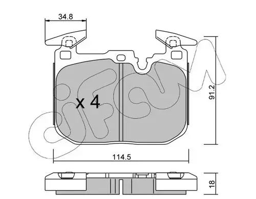 Handler.Part Brake pad set, disc brake CIFAM 82210151 1