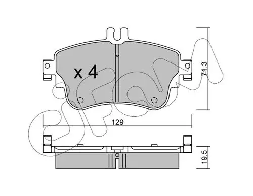 Handler.Part Brake pad set, disc brake CIFAM 8229640 1