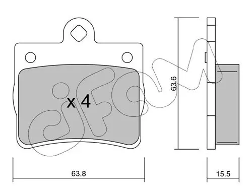 Handler.Part Brake pad set, disc brake CIFAM 8222550 1