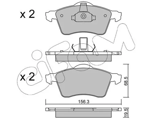 Handler.Part Brake pad set, disc brake CIFAM 8222630 1