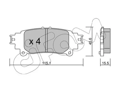 Handler.Part Brake pad set, disc brake CIFAM 8229770 1