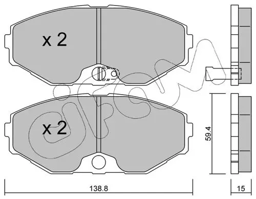 Handler.Part Brake pad set, disc brake CIFAM 8224050 1