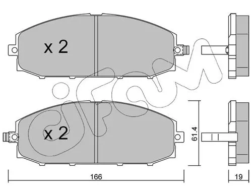 Handler.Part Brake pad set, disc brake CIFAM 8224070 1