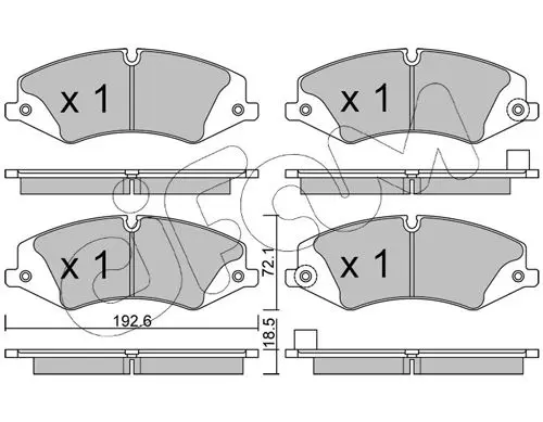 Handler.Part Brake pad set, disc brake CIFAM 8228366 1