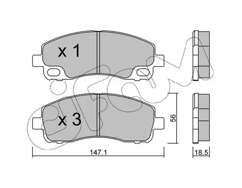 Handler.Part Brake pad set, disc brake CIFAM 8229110 1