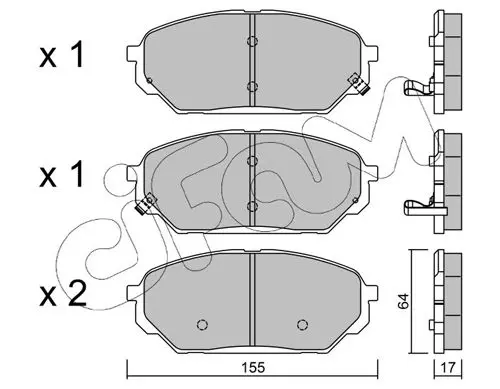 Handler.Part Brake pad set, disc brake CIFAM 8229990 1