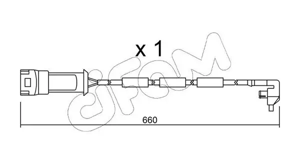 Handler.Part Warning contact, brake pad wear CIFAM SU090 1