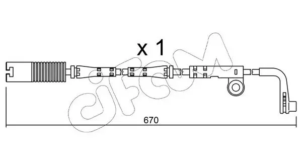 Handler.Part Warning contact, brake pad wear CIFAM SU150 1