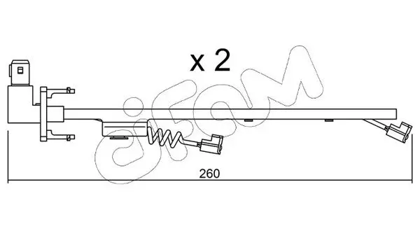 Handler.Part Warning contact, brake pad wear CIFAM SU184K 1