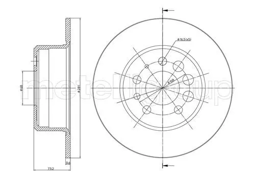 Handler.Part Brake disc CIFAM 800074 1