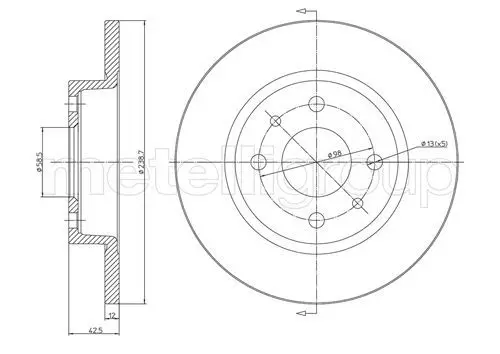 Handler.Part Brake disc CIFAM 800205 1