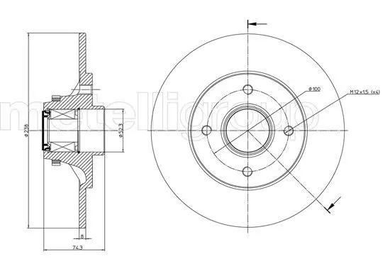 Handler.Part Brake disc CIFAM 800243 1