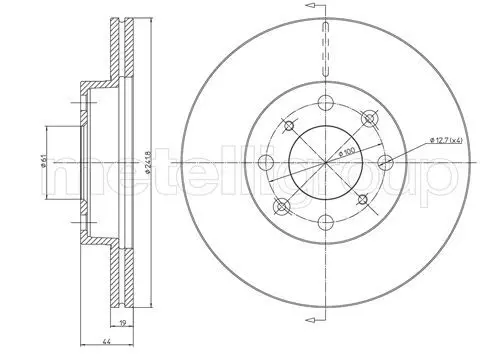 Handler.Part Brake disc CIFAM 800306 1