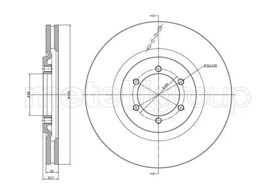 Handler.Part Brake disc CIFAM 8001033C 1