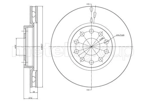 Handler.Part Brake disc CIFAM 800409C 1