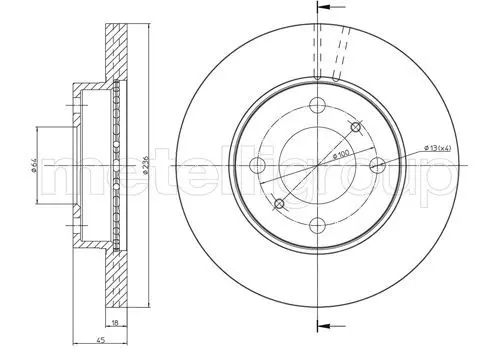 Handler.Part Brake disc CIFAM 800411 1