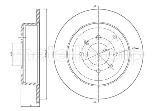 Handler.Part Brake disc CIFAM 800431C 1