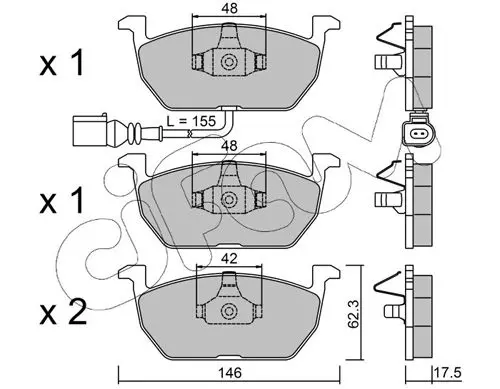 Handler.Part Brake pad set, disc brake CIFAM 82210280 1