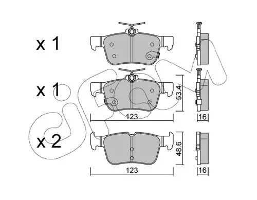 Handler.Part Brake pad set, disc brake CIFAM 82210400 1