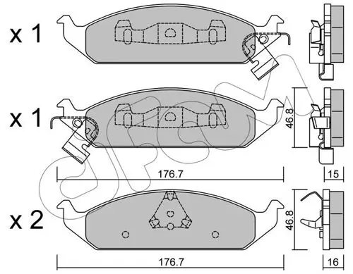 Handler.Part Brake pad set, disc brake CIFAM 8223550 1