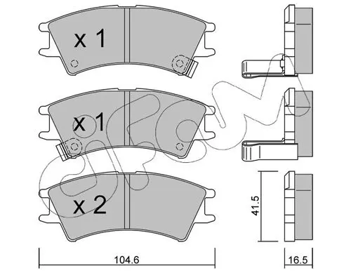 Handler.Part Brake pad set, disc brake CIFAM 8223610 1