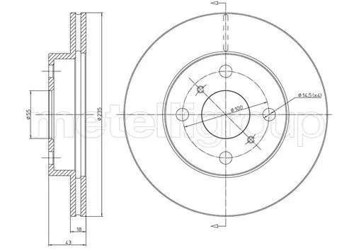 Handler.Part Brake disc CIFAM 800552C 2