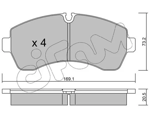 Handler.Part Brake pad set, disc brake CIFAM 8226730 1