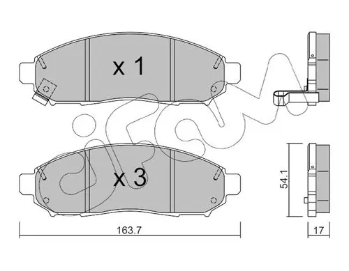 Handler.Part Brake pad set, disc brake CIFAM 8227430 1