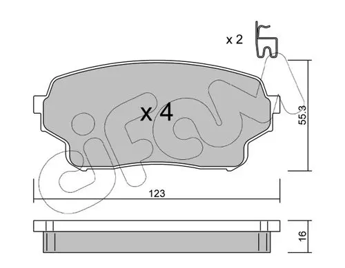 Handler.Part Brake pad set, disc brake CIFAM 8227650 1